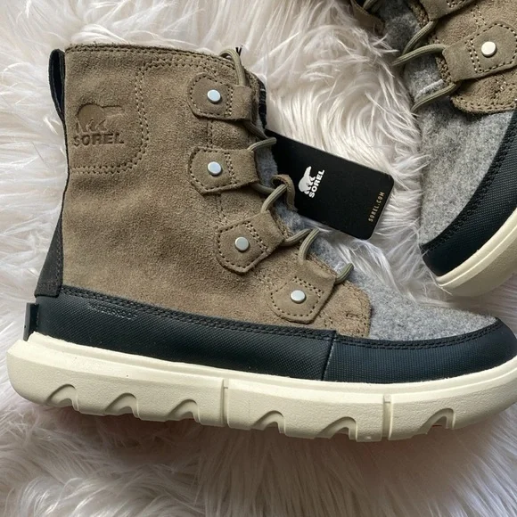 ❄️SOREL Explorer II Joan Felt WP Green white black red Women’s 6 - Picture 5 of 17